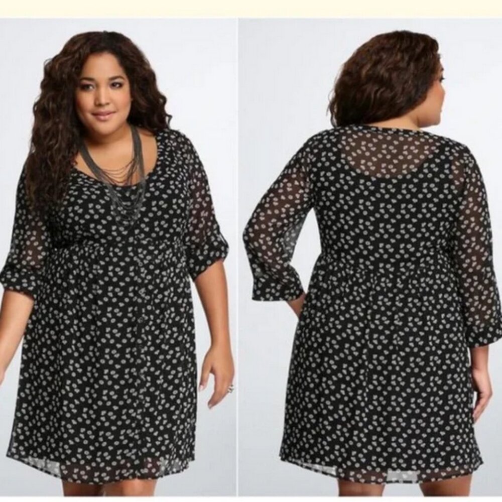 Torrid black diamond print dress - Picture 1 of 4